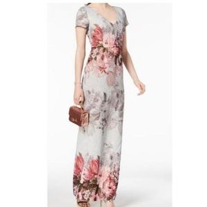 Adrianna Papell Floral Maxi Dress Metalasse’ Sheath Dress
